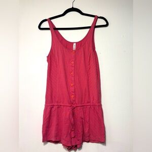 RVCA Coral and Blue Striped One Piece